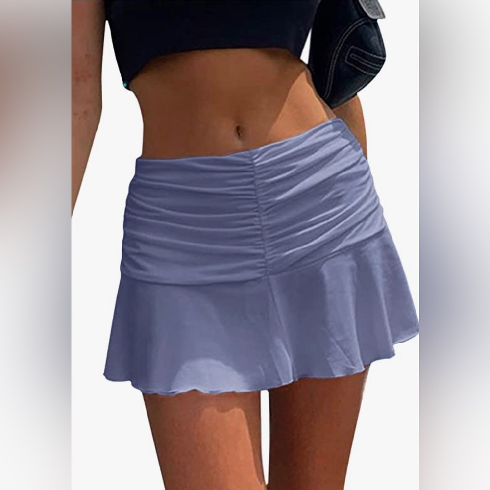Amazon Blue Ruffle Athletic Skirt